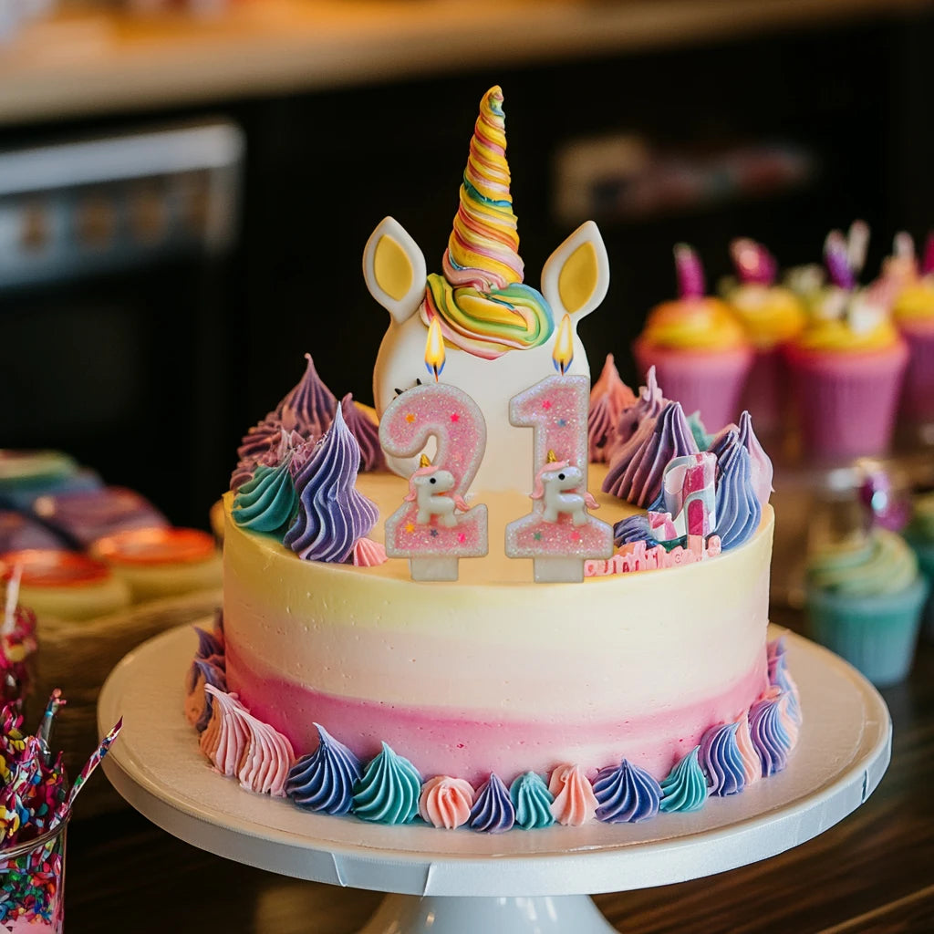 Vela de Aniversário Infantil Personalizada Unicornio