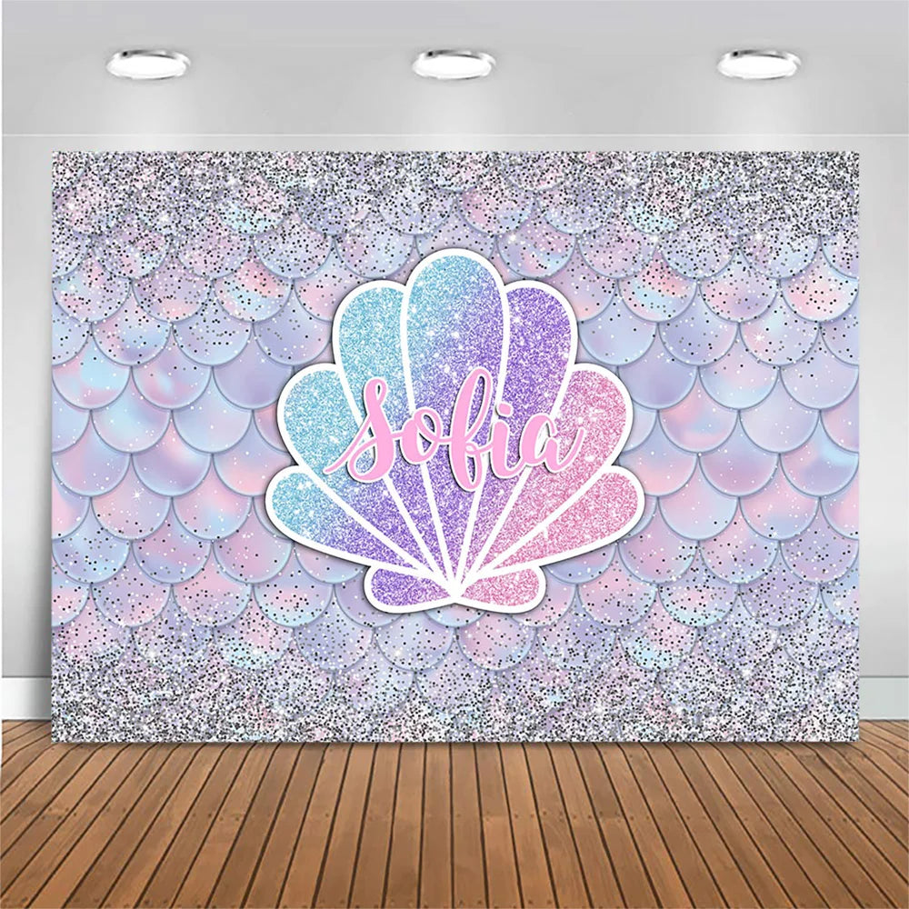 Painel de aniversário Feminino Personalizado Glitter