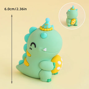 Topper de Bolo Dinossauro com Arco-Íris - Festa Infantil