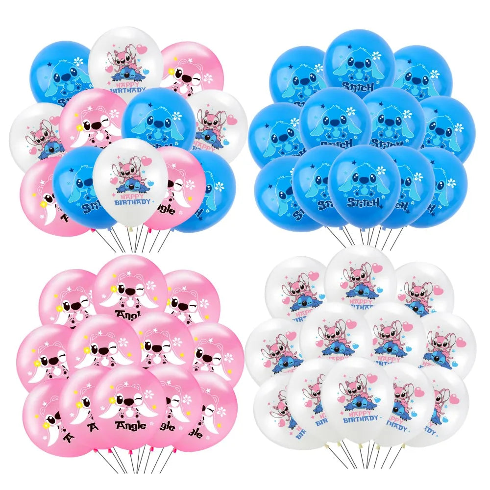Decoração Mágica para Festa Infantil - baloes do stitch06 LT AT 10 / 12Pcs