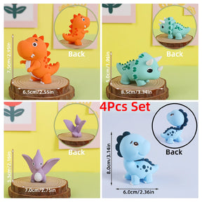 Topper de Bolo Dinossauro com Arco-Íris - Festa Infantil