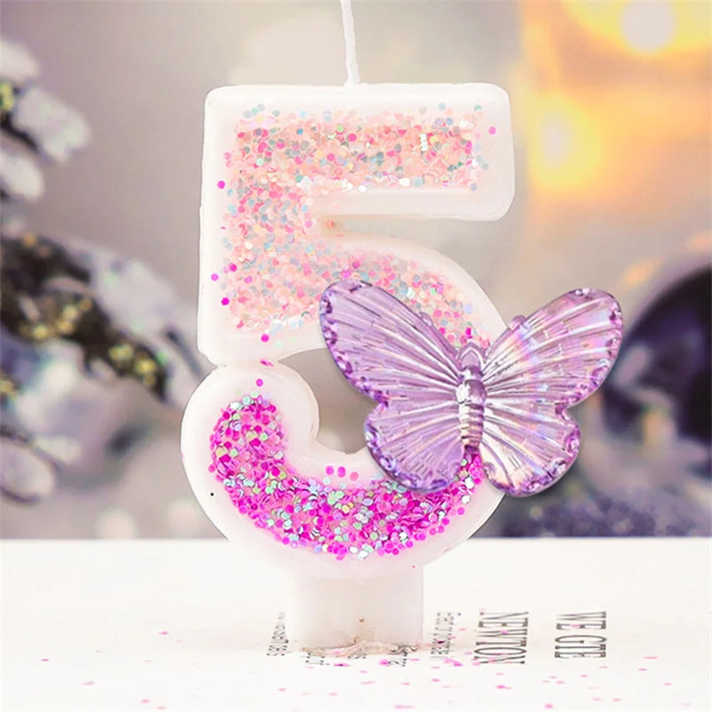 Vela de Aniversário Infantil Personalizada Borboleta