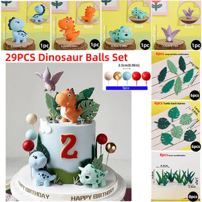 Topper de Bolo Dinossauro com Arco-Íris - Festa Infantil