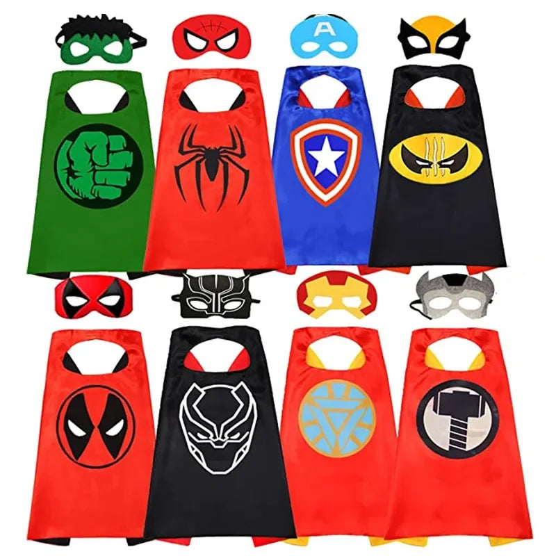 Kit Fantasia Super-heróis, Fantasia de Super-herói Infantil, Fantasia para Festa, Capas de Super-herói, Fantasia Unissex, Fantasia de Personagem, Fantasia Hulk, Fantasia Spider-Man, Fantasia Iron Man, Fantasia para Aniversário Infantil