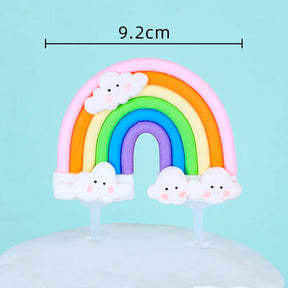 Topo de Bolo Unicórnio com Arco-Íris - Festa Infantil