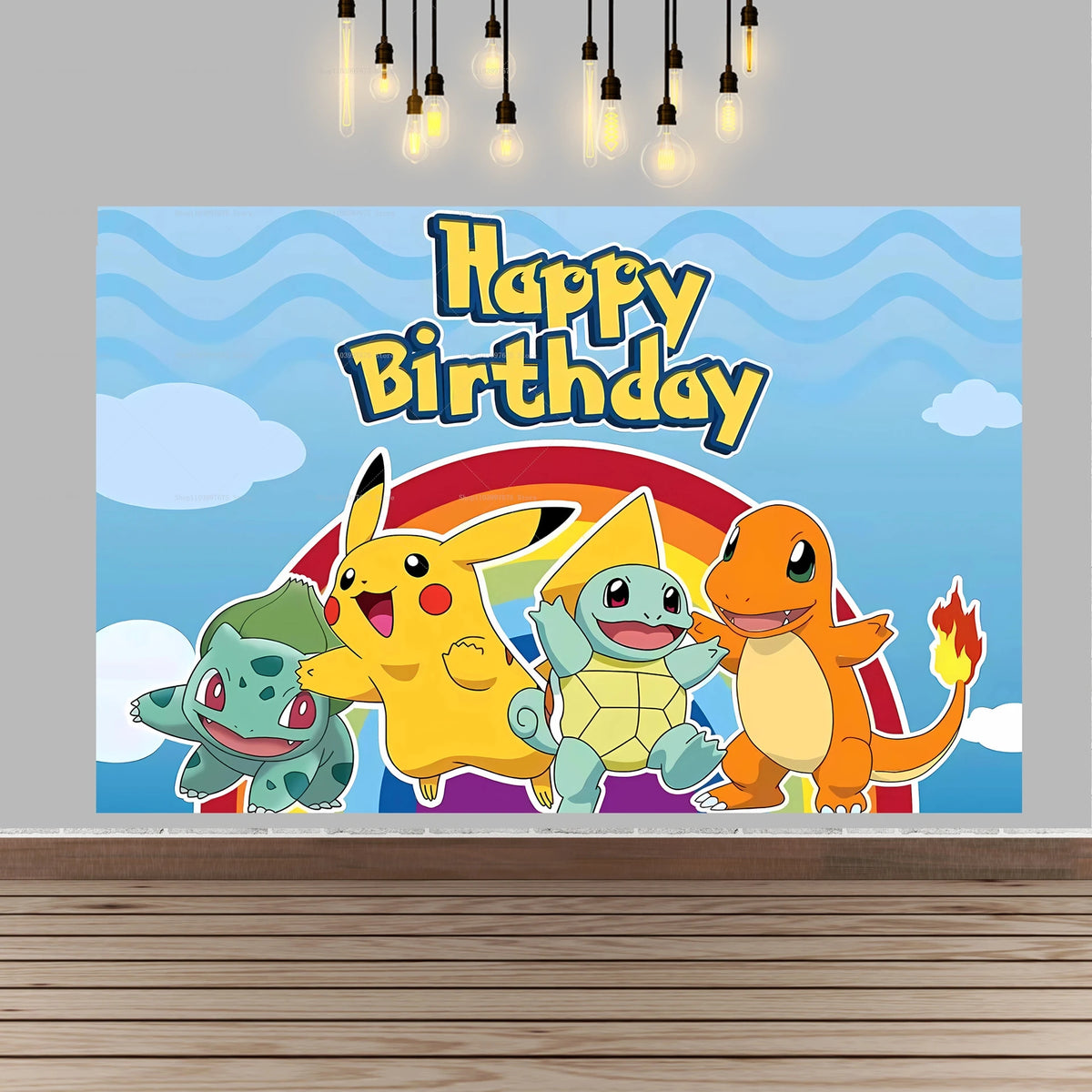 Painel de Aniversário Personalizado Pokemon Master